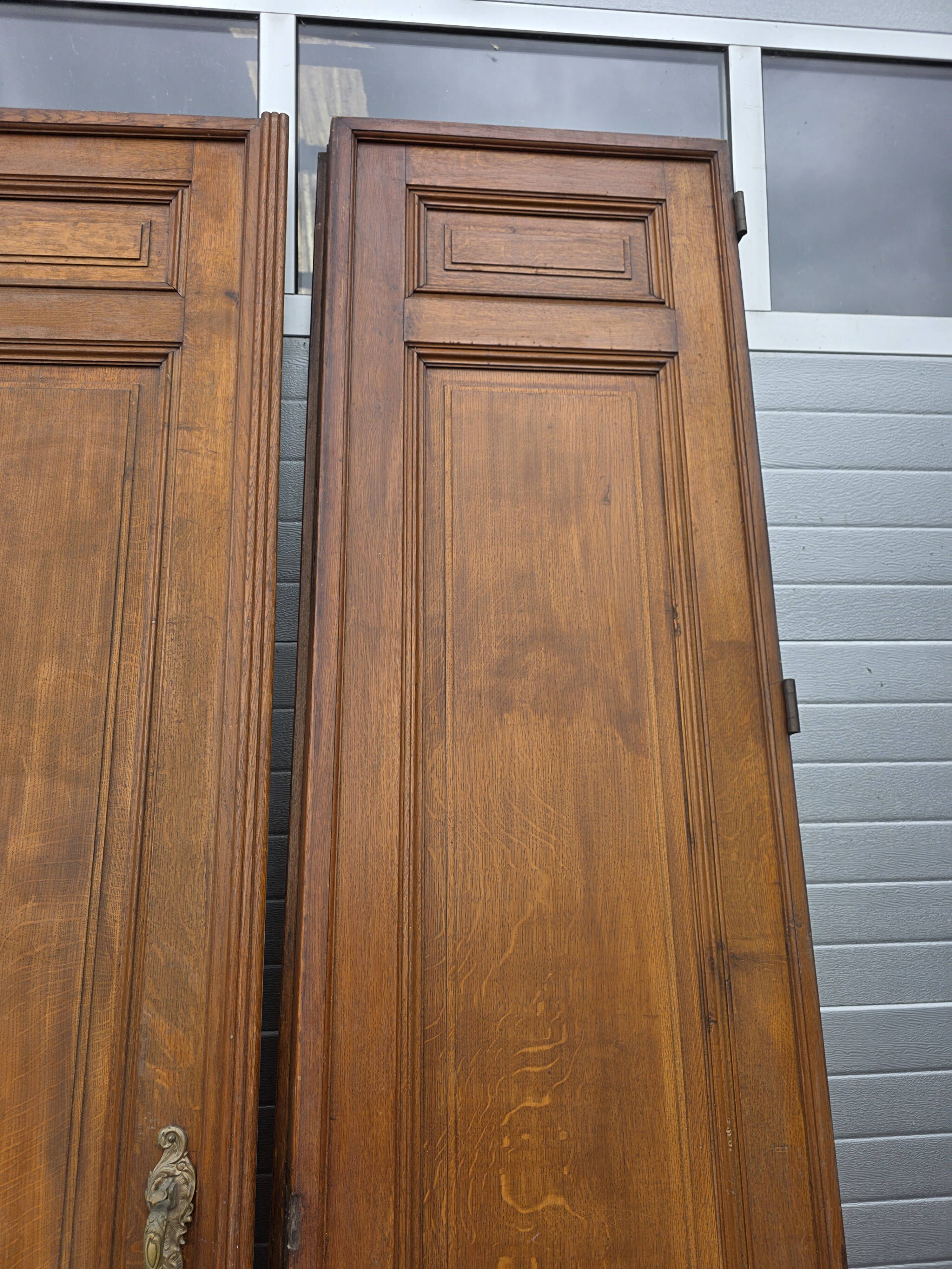 6 solid oak partition doors, 277cm in height (exceptional model)