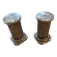 Salière et poivrière ancien en forme de colonne
