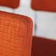 Chaise vintage velours orange, 1970