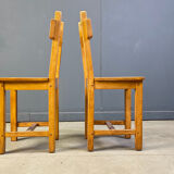 Set of 6 Spanish rustic dining chairs, 1960s