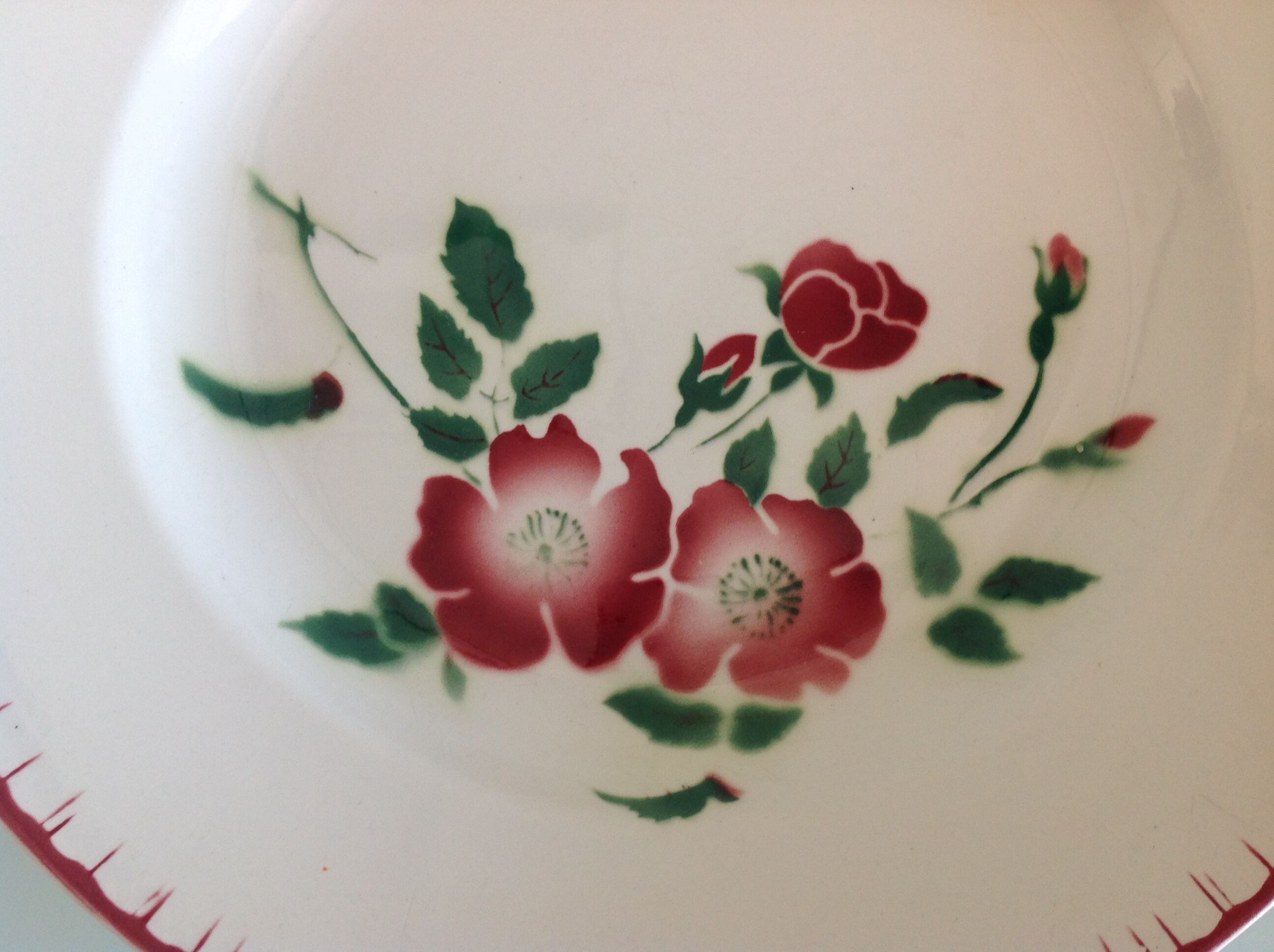 Deep dish decor Epenay des Faienceries de Sarreguemines vintage 50-60s