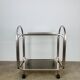 Kaymet dessert trolley in smoked glass and anodised aluminium, 1980s.