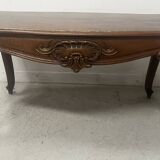 Louis XV style desk in solid walnut, 19th century