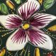 Ceramic and enamel dish with floral decoration by Hubert Béquet