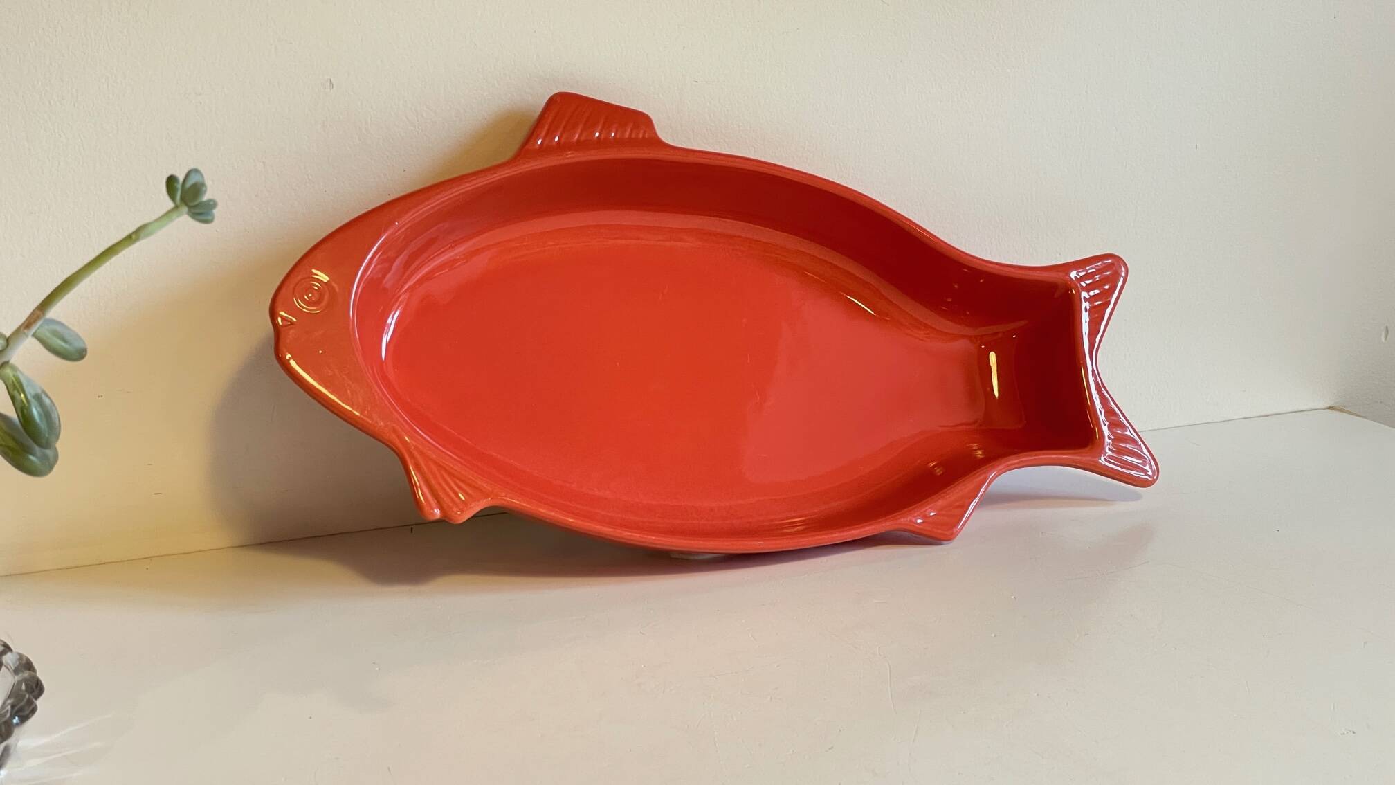 Emile Henry France ceramic dish FISH shape