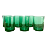 6 vintage glasses "Huile Lesieur"