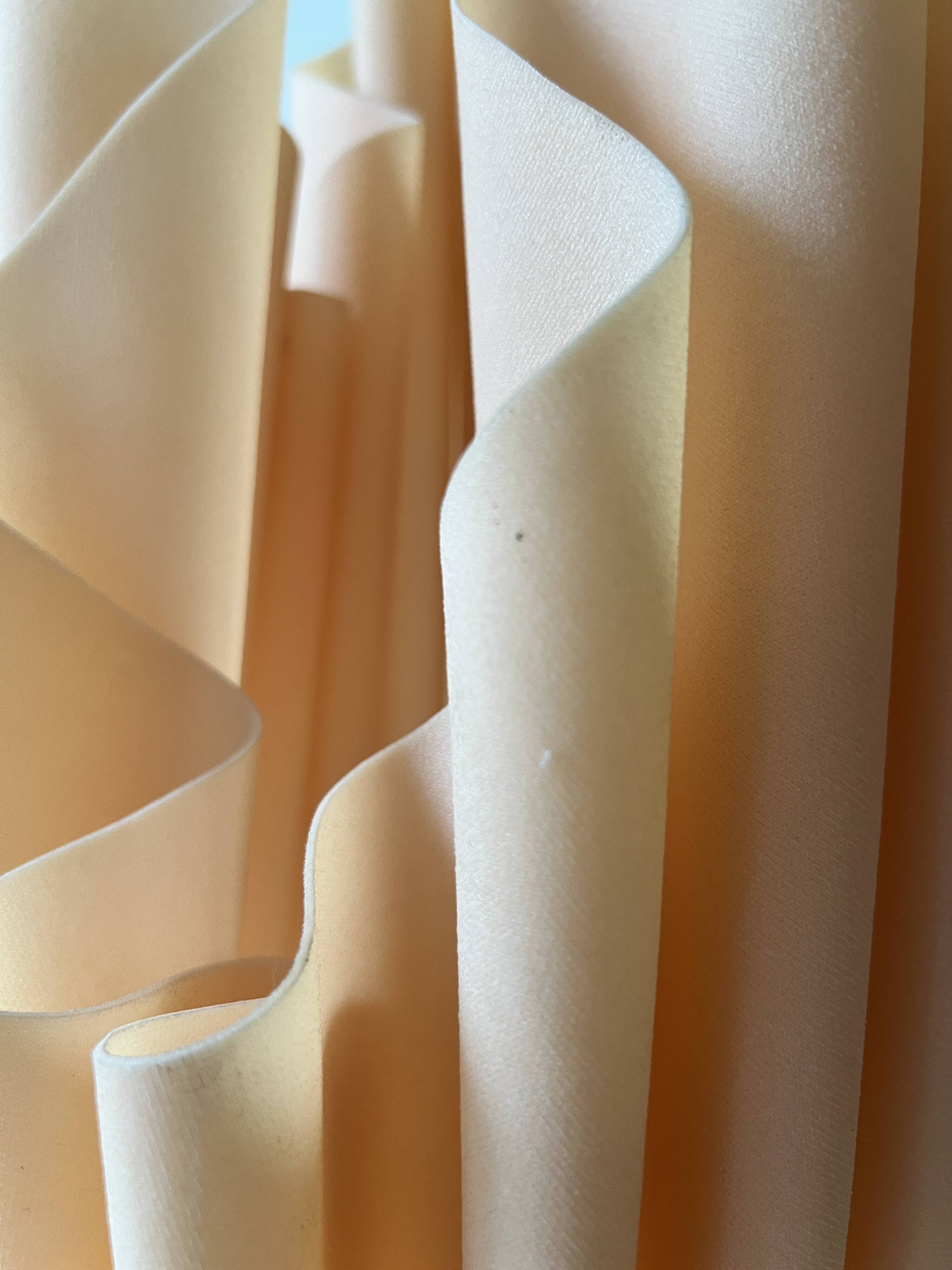 Athena table lamp draped in beige and pink, Georgia Jacob 1970