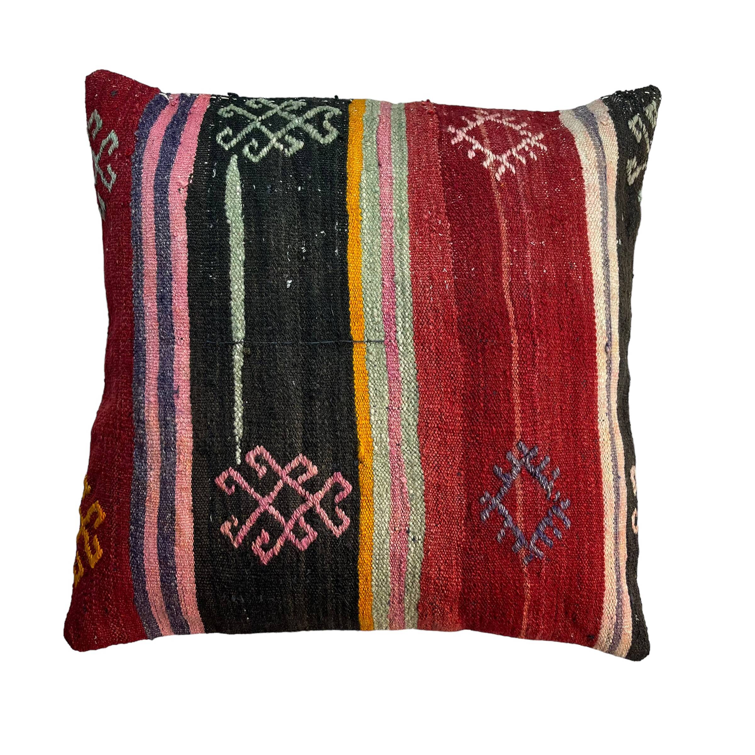 Housse de coussin Kilim turc vintage, 55 x 55 cm