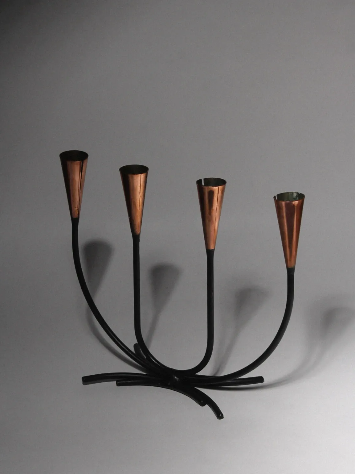 Gunnar Ander Mid-Century Copper Candelabrum For Ystad-Metall
