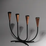 Gunnar Ander Candelabre en cuivre du milieu du siècle pour Ystad-Metall