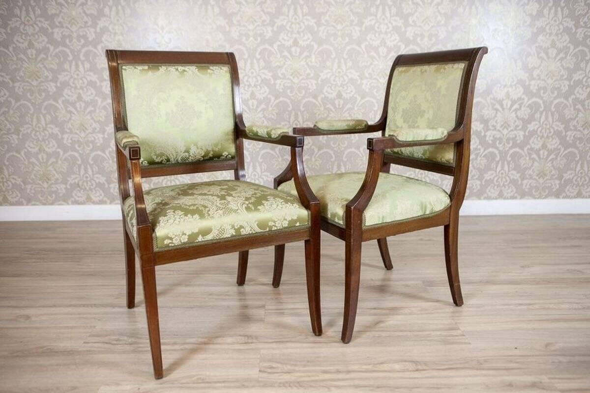 Late 19th Century English Walnut Furniture, Set of 5