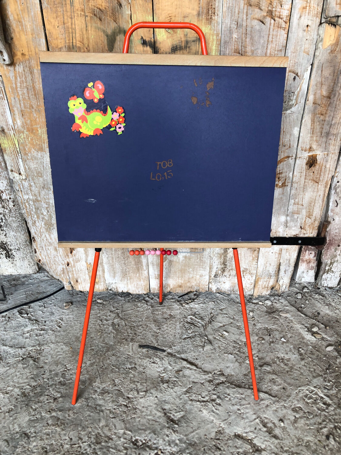 Old school board collapsible orange tube