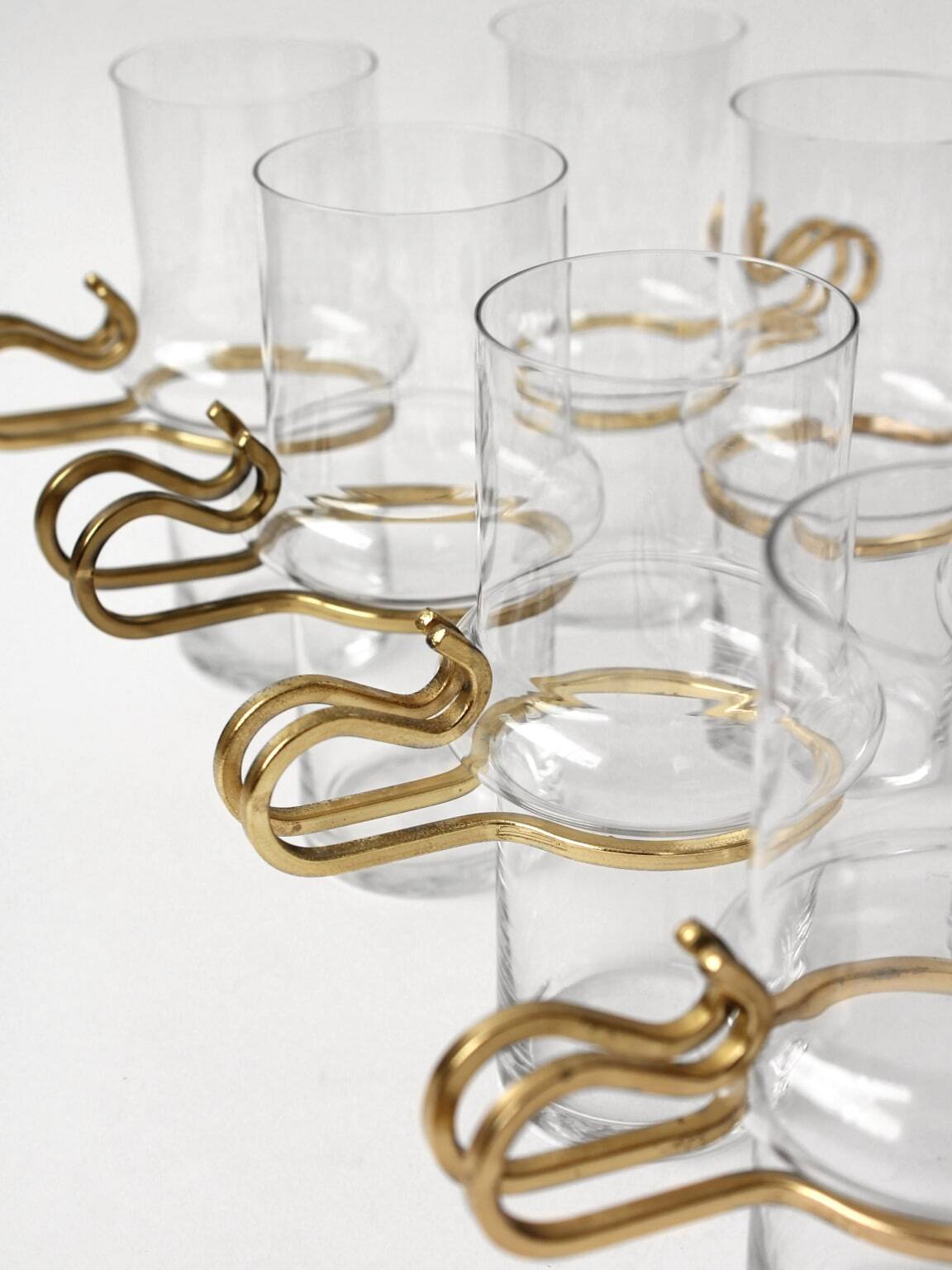 Verres à boire Börge Lindau & Lindekrantz, lot de 8, pour Orrefors, Suède