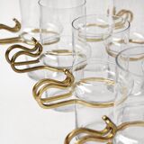 Verres à boire Börge Lindau & Lindekrantz, lot de 8, pour Orrefors, Suède