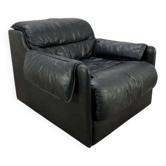 Fauteuil convertible cuir de Dreipunkt, années 70