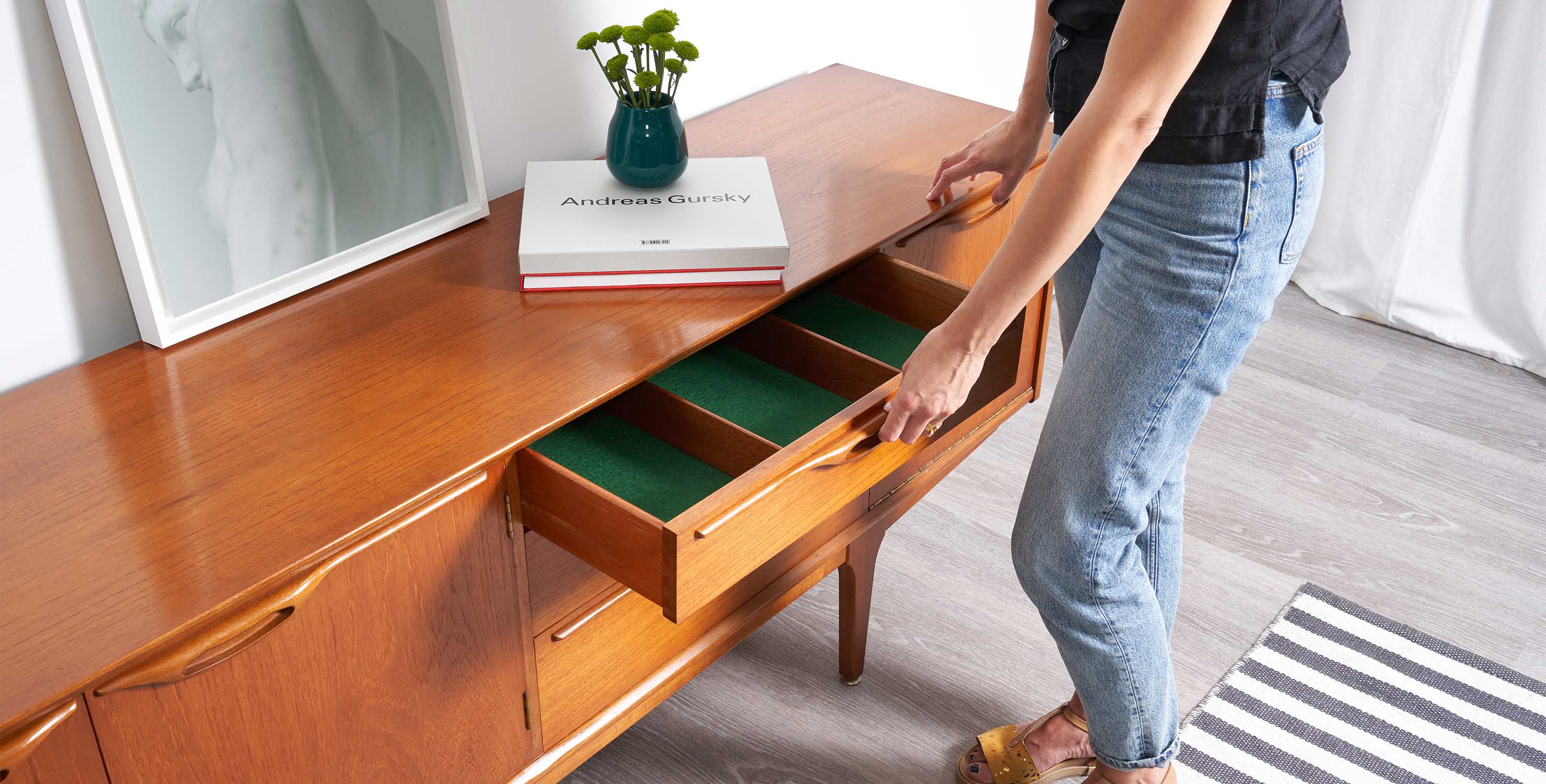 Sideboard jentique 1960 style scandinavian 198cm