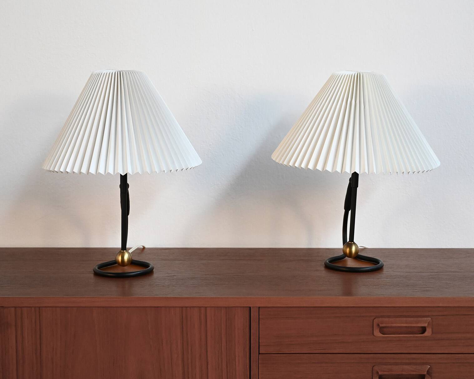 Pair of “Kip-Lamp” lamps by Kaare Klint for Le Klint, 1940s