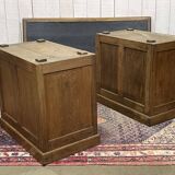Early 20th century English flat desk in oak