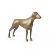 Statue vintage, animaux laiton, chien laiton, figurine laiton, décoration intérieur