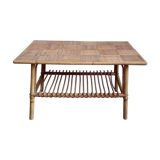Vintage rattan coffee table