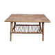 Table basse en rotin vintage