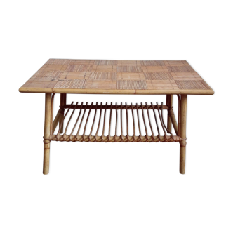 Vintage rattan coffee table