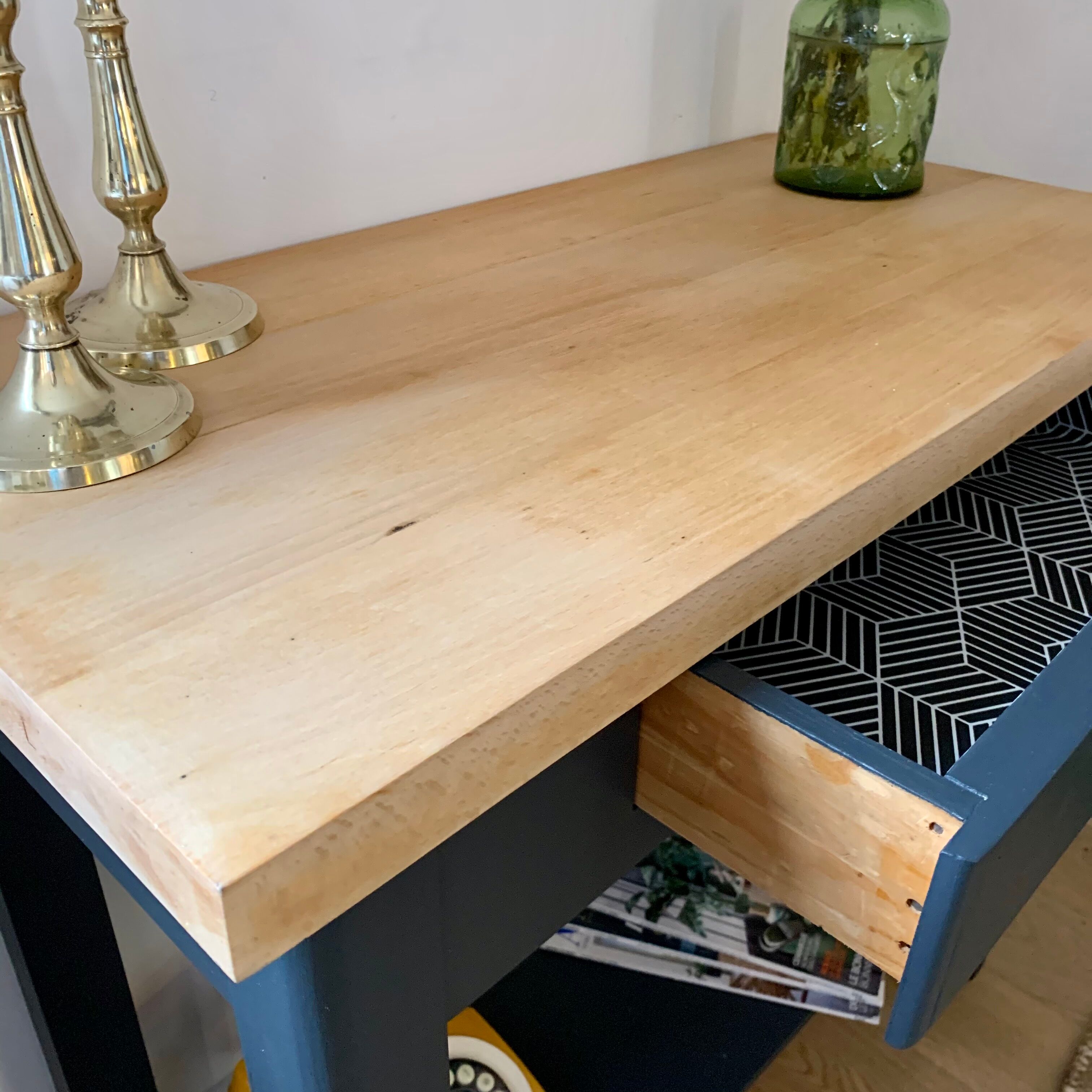 Vintage solid wood console