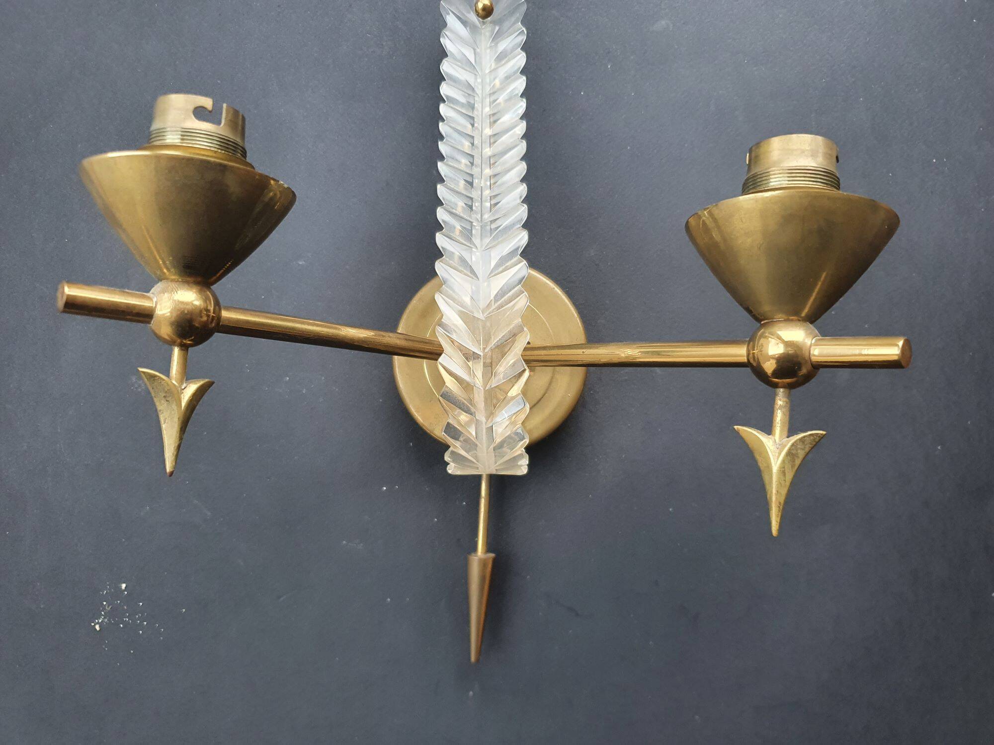 Pair of antique Art Deco wall sconces