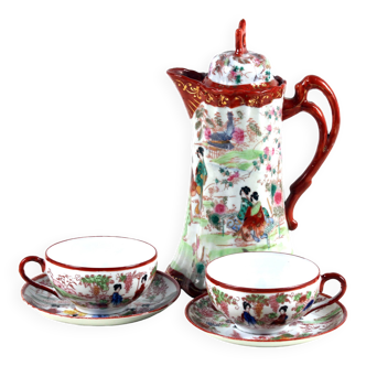 Theiere et tasses en porcelaine , 19 eme made in Japan