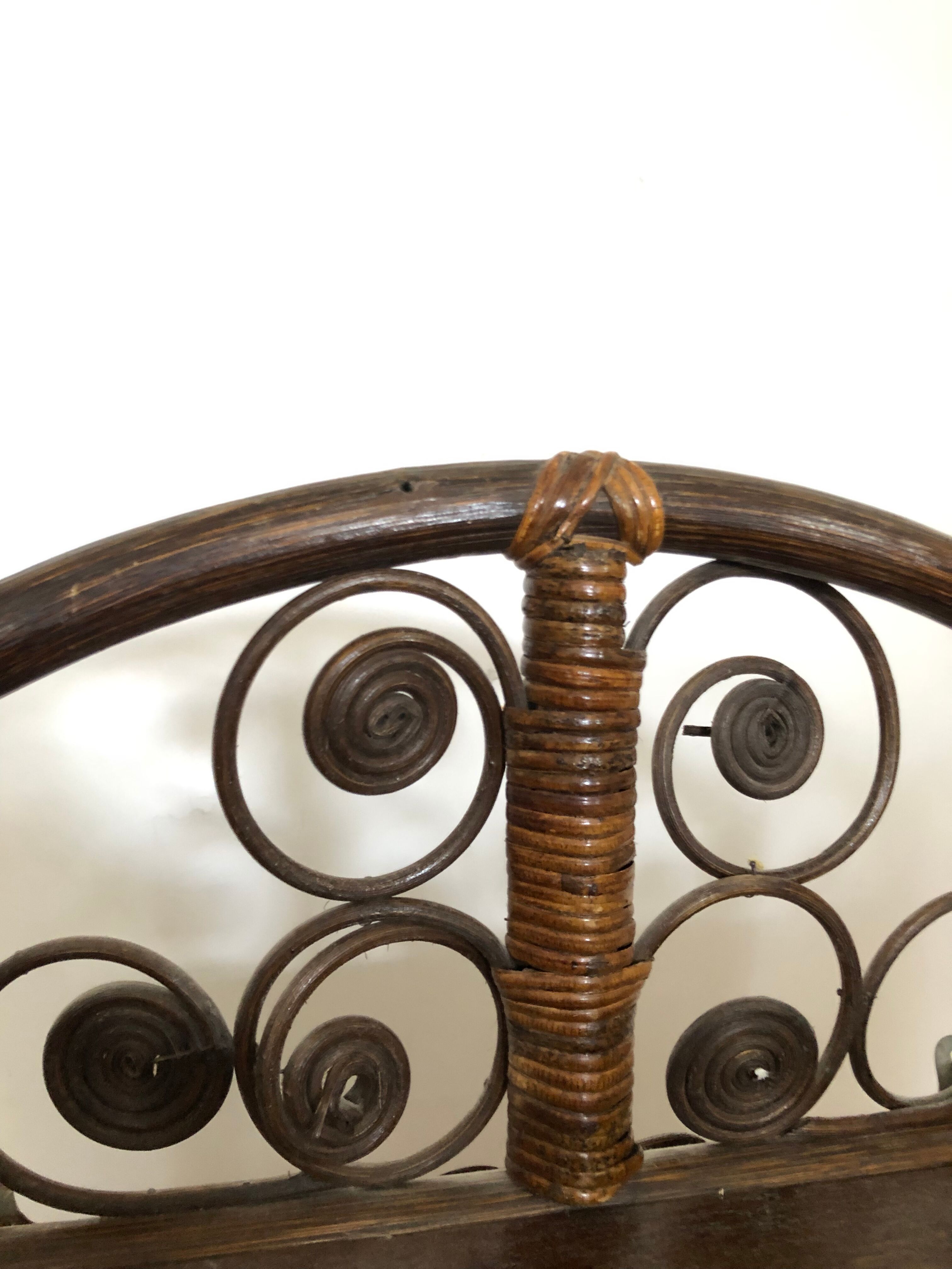 Vintage rattan shelf