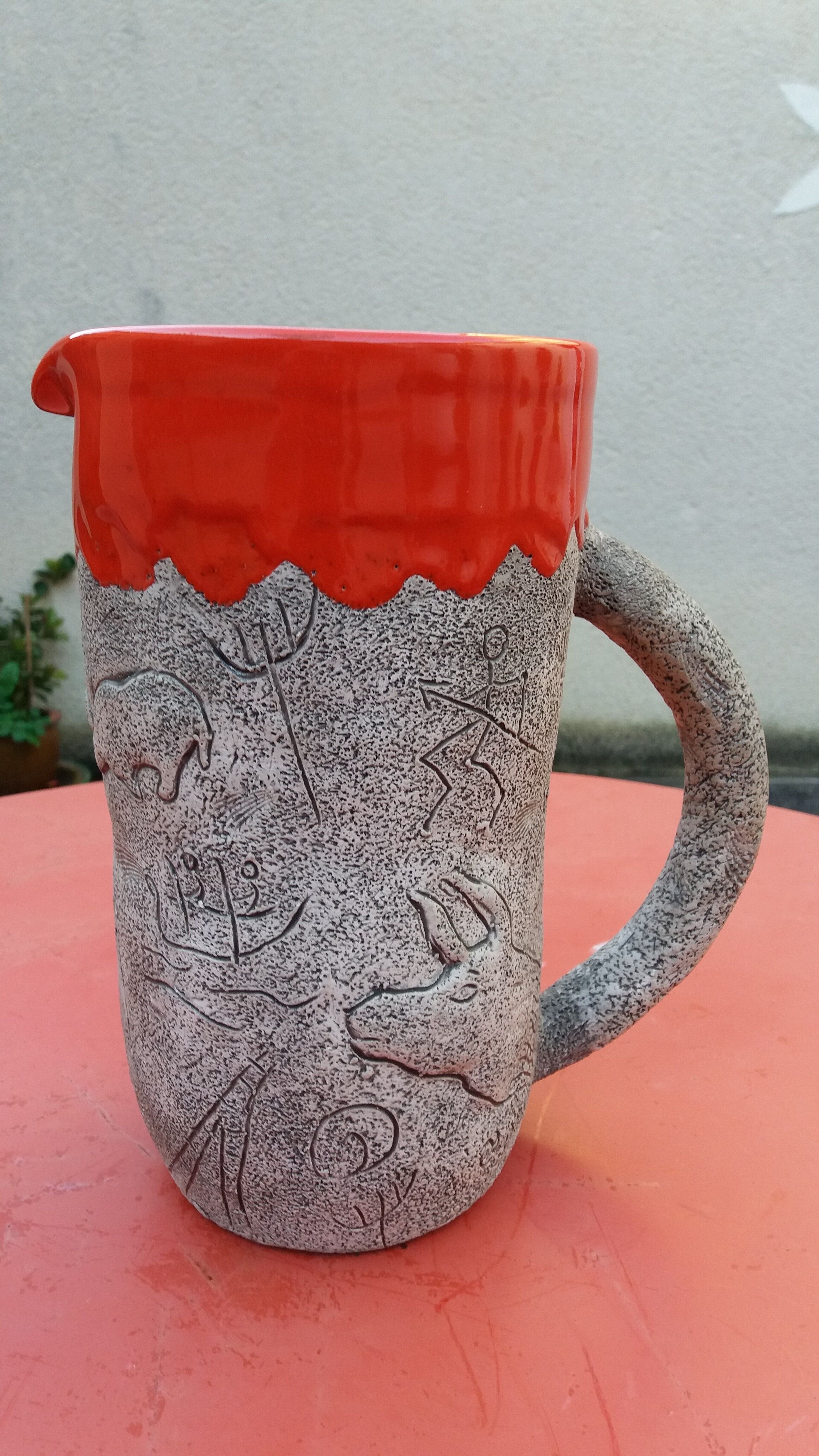 Ceramic pitcher in the 1950s