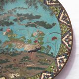 very large Chinese cloisonné enamel dish China 19th century