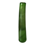 Vase verre bullé vert