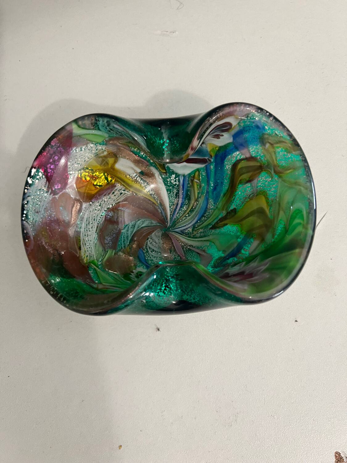 Ashtray / Glass pocket tray from Murano – Multicoloured – Tutti F style