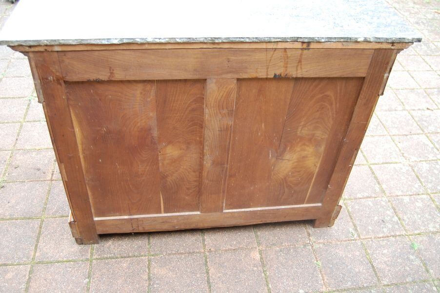 Louis Philippe period walnut secretary chest of drawers from the 19th century.