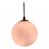 White opaline globe pendant - mid 20th century