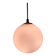 Suspension globe opaline blanche - mid. XXeme