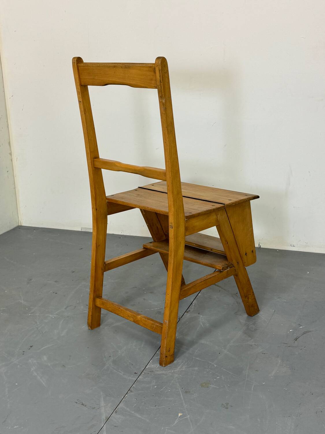 Vintage aesthetic Metamorphic library stairs chair, 1930s
