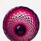 Wine-legged blown glass vase Italian Empoli 1960