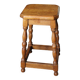 Wooden stool with a square seat