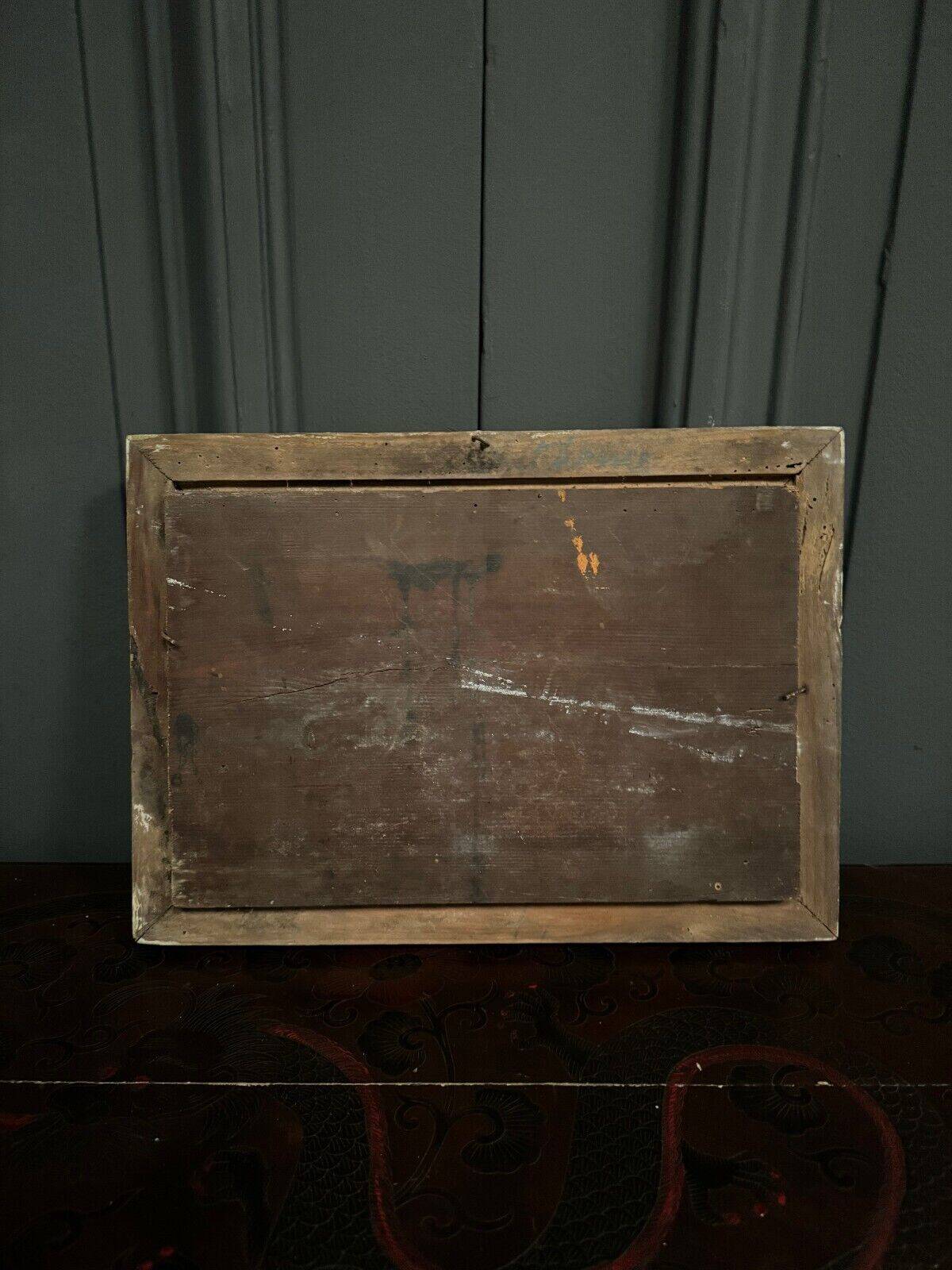 Oil on panel early 20th century oriental landscape Bedouins