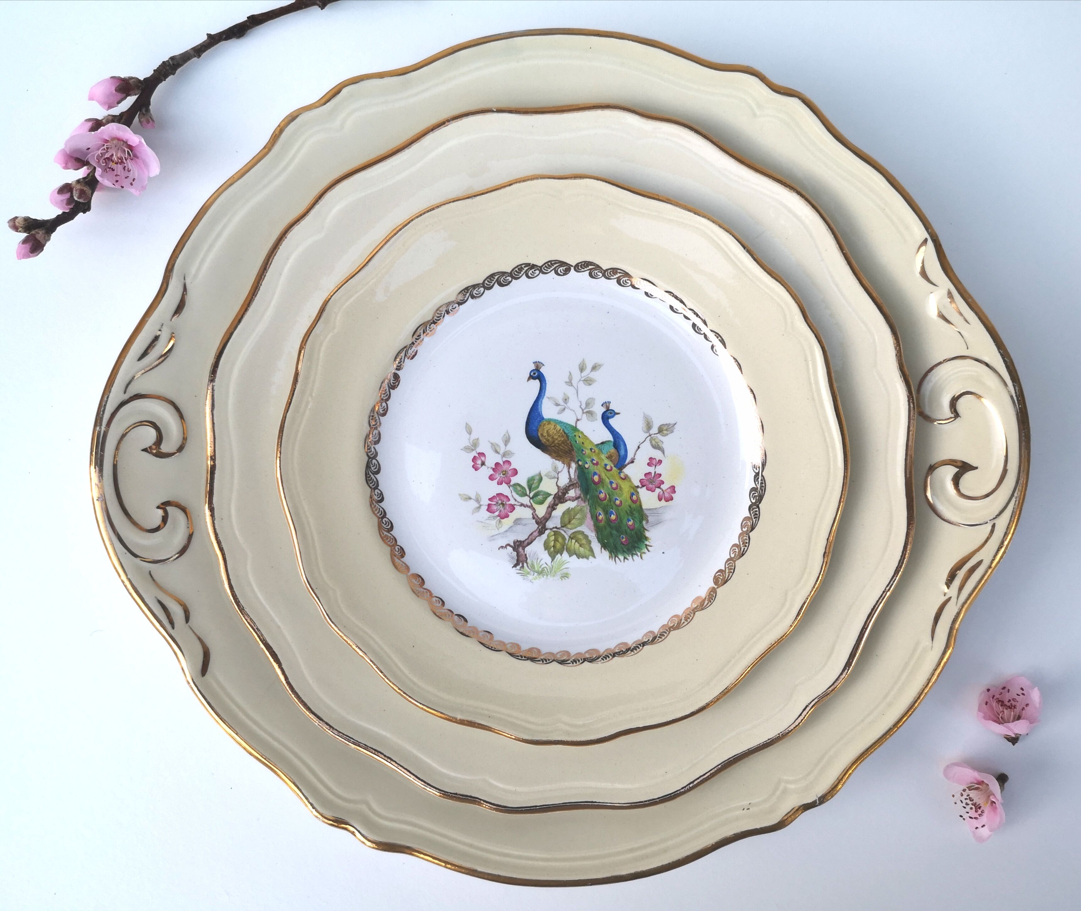 Cake dish model "Peacocks"