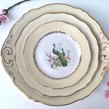 Plat à gâteau modèle "paons"