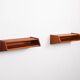 Aksel Kjersgaard floating nightstands No 24 in teak Odder Denmark 1960