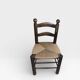 Vintage chair with a crafted backrest – Straw seat – Brocante decoration
