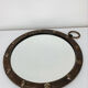 Round mirror with iron frame, vintage