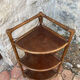 Vintage rattan corner shelf