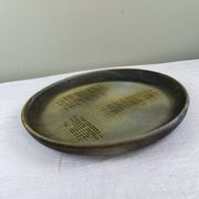 Grand plat en grès émaillé signé Tournay