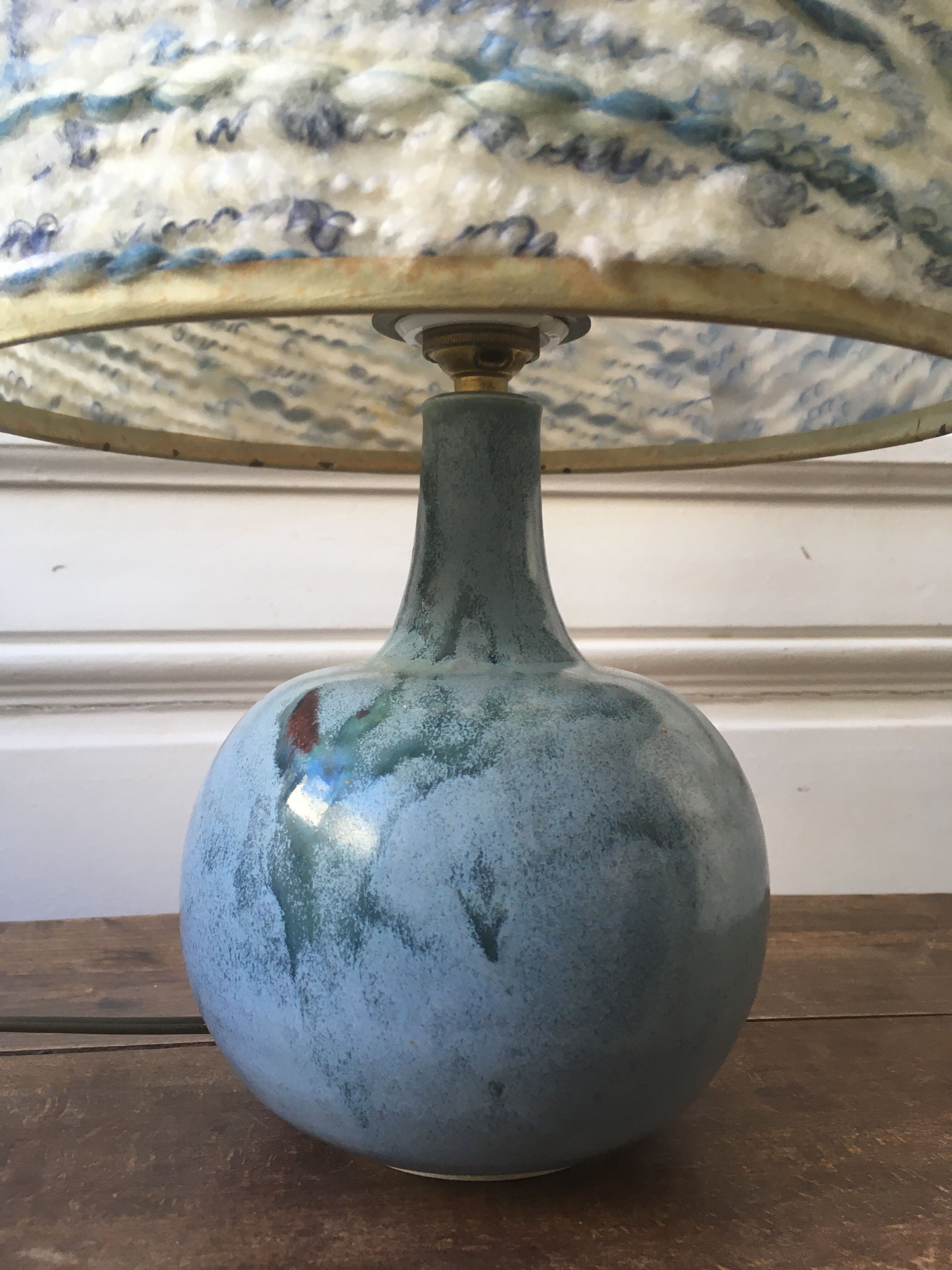Vintage signed ceramic lamp