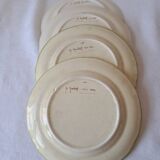 4 medium Moustiers Longchamp plates. Hand-painted by Al.Markoff.